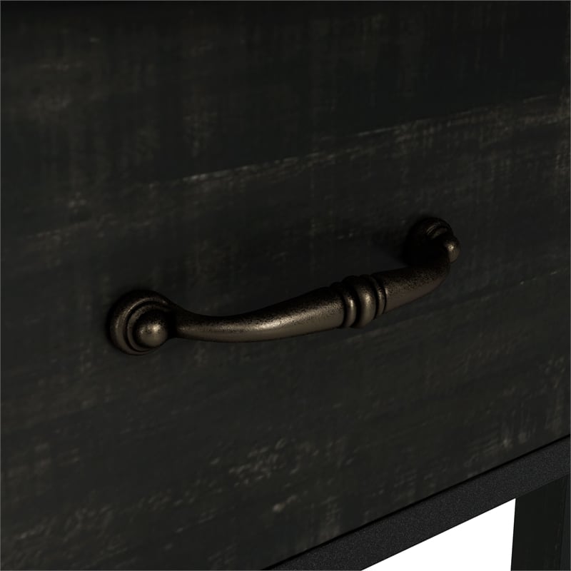 Furniture of America Seche Farmhouse Wood 1-Drawer Console Table in Black