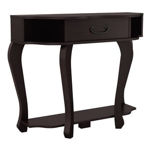 Furniture of America Jale Wood 1-Drawer Console Table with Shelf in Espresso