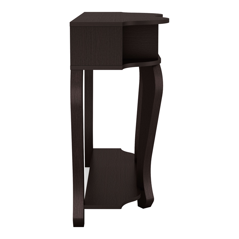 Furniture of America Jale Wood 1-Drawer Console Table with Shelf in Espresso