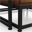 Furniture of America Noote Wood 2-Piece Nesting Tables Set with Drawer in Brown