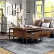 Furniture of America Noote Wood 2-Piece Nesting Tables Set with Drawer in Brown