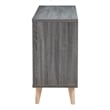 Furniture of America Pives Mid-Century Modern Wood 6-Drawer Dresser in Dark Gray