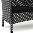 Furniture of America Azur Rattan 2-Piece Loveseat and Trash Can Set in Black