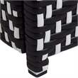 Furniture of America Azur Rattan 2-Piece Loveseat and Trash Can Set in Black