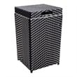 Furniture of America Azur Rattan 2-Piece Loveseat and Trash Can Set in Black