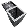 Furniture of America Azur Rattan 2-Piece Loveseat and Trash Can Set in Black