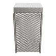 Furniture of America Azur Rattan 2-Piece Loveseat and Trash Can Set in Gray