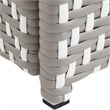 Furniture of America Azur Rattan 2-Piece Loveseat and Trash Can Set in Gray