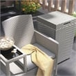 Furniture of America Azur Rattan 2-Piece Loveseat and Trash Can Set in Gray