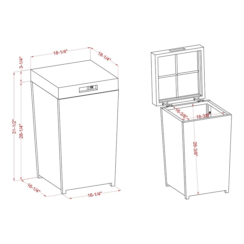 Furniture of America Azur Rattan 2-Piece Loveseat and Trash Can Set in Gray