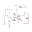 Furniture of America Azur Rattan 2-Piece Loveseat and Trash Can Set in Gray