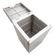 Furniture of America Azur Rattan 2-Piece Loveseat and Trash Can Set in Gray