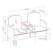 Furniture of America Azur Rattan 2-Piece Loveseat and Storage Bench Set in Gray