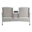Furniture of America Azur Rattan 2-Piece Loveseat and Storage Bench Set in Gray