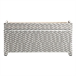 Furniture of America Azur Rattan 2-Piece Loveseat and Storage Bench Set in Gray