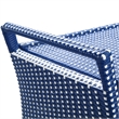 Furniture of America Azur Rattan 2pc Storage Bench and Serving Cart Set in Navy