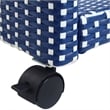 Furniture of America Azur Rattan 2pc Storage Bench and Serving Cart Set in Navy