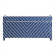 Furniture of America Azur Rattan 2pc Storage Bench and Serving Cart Set in Navy