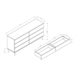 Furniture of America Pives Mid-Century Modern Wood 6-Drawer Dresser in Dark Gray