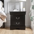 Furniture of America Toni Transitional Wood 2-Drawer Nightstand in Black