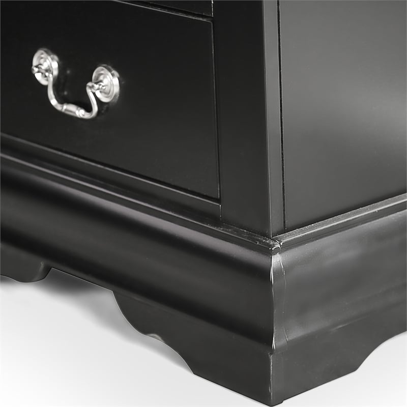 Furniture of America Toni Transitional Wood 2-Drawer Nightstand in Black