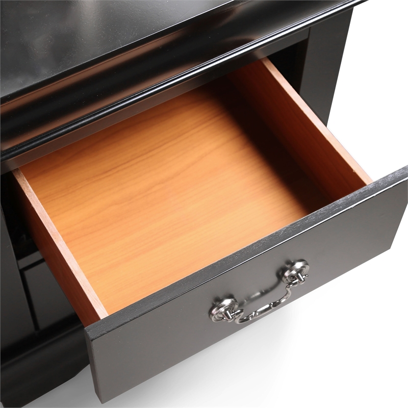 Furniture of America Toni Transitional Wood 2-Drawer Nightstand in Black