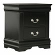 Furniture of America Toni Wood 2-Drawer Nightstand in Black (Set of 2)