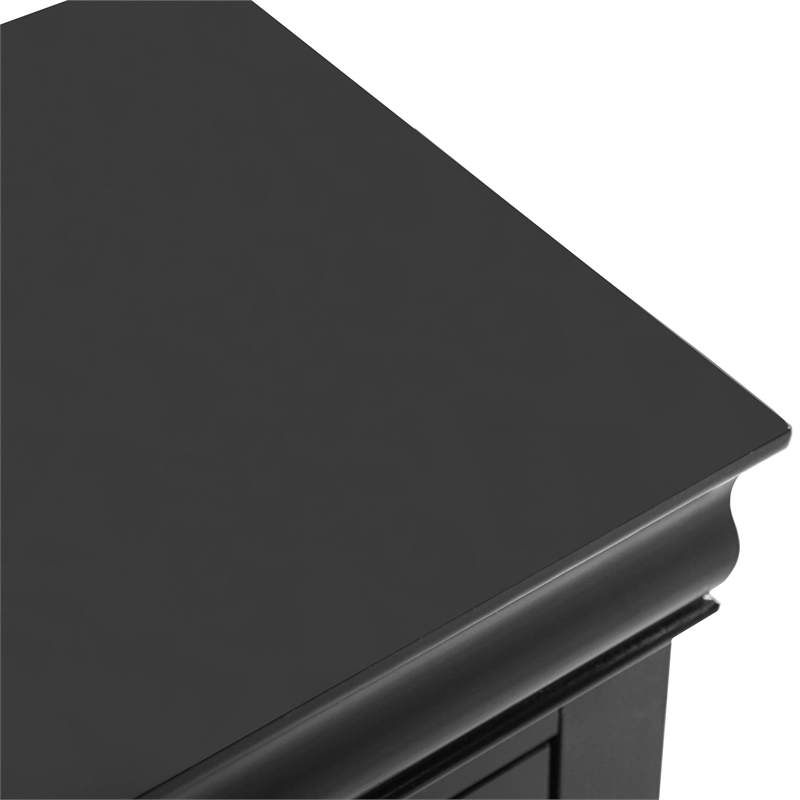 Furniture of America Toni Wood 2-Drawer Nightstand in Black (Set of 2)