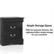 Furniture of America Toni Wood 2-Drawer Nightstand in Black (Set of 2)