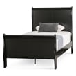 Furniture of America Toni Transitional Solid Wood Panel Twin Bed in Black