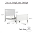 Furniture of America Toni Transitional Solid Wood Panel Twin Bed in White