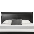 Furniture of America Toni Transitional Solid Wood Panel King Bed in Black