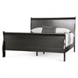 Furniture of America Toni Transitional Solid Wood Panel King Bed in Black