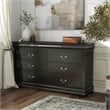 Furniture of America Toni Transitional Wood 6-Drawer Dresser in Black