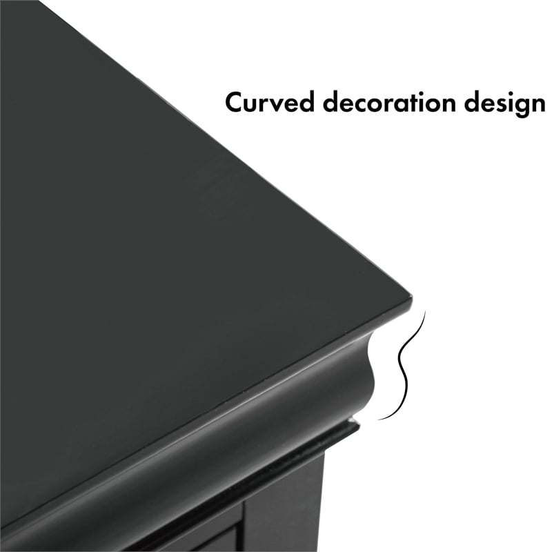 Furniture of America Toni Transitional Wood 6-Drawer Dresser in Black