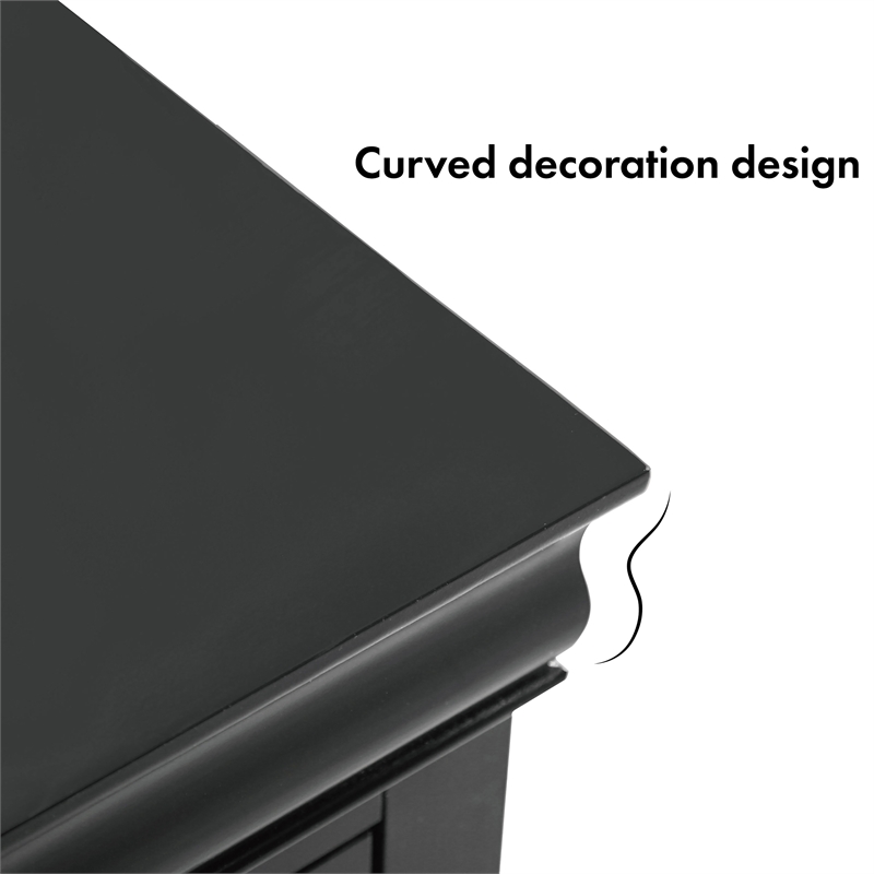 Furniture of America Toni Wood 6-Drawer Dresser with Mirror in Black