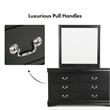 Furniture of America Toni Wood 6-Drawer Dresser with Mirror in Black