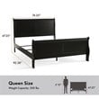 Furniture of America Toni Transitional Solid Wood Panel Queen Bed in Black