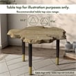 Furniture of America Ponte Solid Wood Coffee Table Base Legs in Black