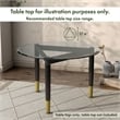 Furniture of America Ponte Solid Wood Coffee Table Base Legs in Black