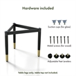 Furniture of America Ponte Solid Wood Coffee Table Base Legs in Black