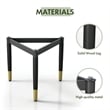 Furniture of America Ponte Solid Wood Coffee Table Base Legs in Black