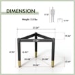 Furniture of America Ponte Solid Wood Coffee Table Base Legs in Black