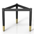 Furniture of America Ponte Solid Wood Coffee Table Base Legs in Black