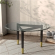 Furniture of America Ponte Solid Wood Coffee Table Base Legs in Black