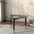 Furniture of America Ponte Solid Wood Coffee Table Base Legs in Black