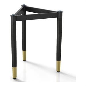 Furniture of America Ponte Solid Wood End Table Base Legs in Black