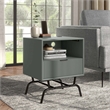 Furniture of America Gleb Wood Storage End Table with USB Port in Sage Green