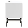 Furniture of America Gleb Wood Storage End Table with USB Port in White Pure
