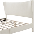 Furniture of America Lila Boucle Fabric Mattress Ready Queen Bed in White